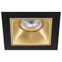 Светильник точечный Domino quadro D51703 Lightstar золотой 1 лампа, основание чёрное в стиле хай-тек современный 