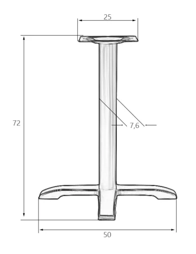 Подстолье обеденное 5009-2-LMS SALLY Dobrin столешница из фото 2