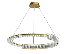 Люстра подвесная светодиодная Омма 07662-80,20 Kink Light прозрачная на 1 лампу, основание бронзовое в стиле современный кольца Люстра подвесная светодиодная Омма 07662-80,20 Kink Light прозрачная на 1 лампу, основание бронзовое в стиле современный кольца
