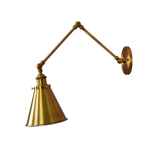 Бра лофт Rubi LDW B007-2 BRASS Lumina Deco бронзовый на 1 лампу, основание бронзовое в стиле лофт 