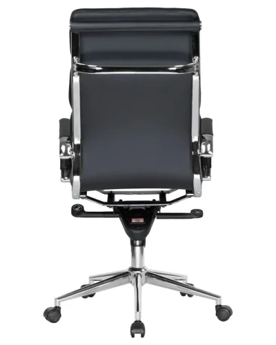 Офисное кресло для руководителей 103F-LMR ARNOLD, цвет чёрный Dobrin, чёрный/экокожа, ножки/металл/хром, размеры - 1130*1180***670*670 фото 5