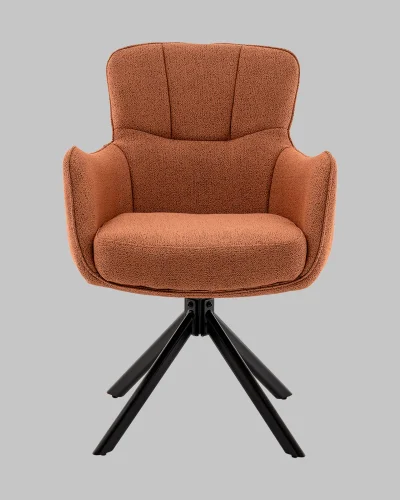 Стул обеденный Eima,  терракотовый УТ000040783 Stool Group, терракотовый/рогожка, ножки/металл/чёрный, размеры - *860**** фото 2