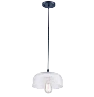 Светильник подвесной лофт ASHANTI 1252.1 Lucia Tucci прозрачный 1 лампа, основание чёрное в стиле лофт 