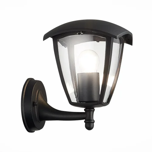 Настенный светильник Sivino SL081.401.01 ST-Luce уличный IP44 чёрный 1 лампа, плафон прозрачный в стиле современный E27 фото 3