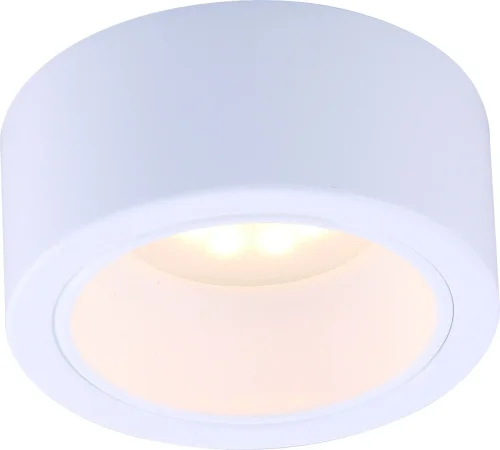 Светильник накладной EFFETTO A5553PL-1WH Arte Lamp прозрачный 1 лампа, основание белое в стиле современный круглый