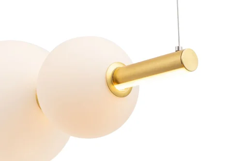 Светильник подвесной LED Freccia MOD063PL-L50G3K Maytoni белый 1 лампа, основание золотое в стиле современный шар фото 4