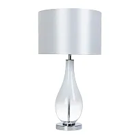 Настольная лампа Naos A5043LT-1WH Arte Lamp белая 1 лампа, основание белое стекло в стиле современный 