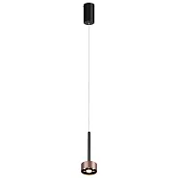 Светильник подвесной LED Skive 4319-1P Favourite коричневый 1 лампа, основание чёрное в стиле современный 