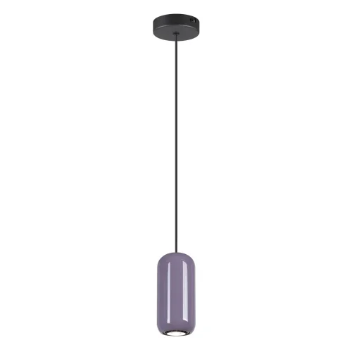 Светильник подвесной Ovali 5053/1 Odeon Light фиолетовый 1 лампа, основание чёрное в стиле современный трубочки фото 3