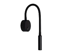 Бра с выключателем LED Лайт 08100,19(4000K) Kink Light чёрный на 1 лампу, основание чёрное в стиле хай-тек современный гибкая ножка для чтения
