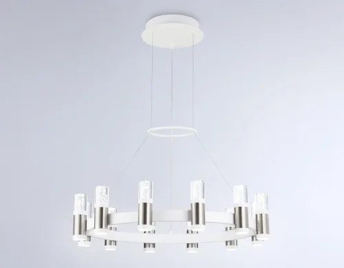 Светильник подвесной LED FL6205 Ambrella light белый 1 лампа, основание белое в стиле хай-тек современный  фото 3