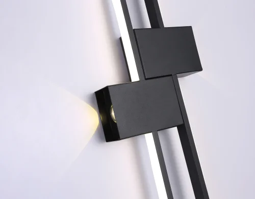 Бра LED FL5218 Ambrella light чёрный на 1 лампа, основание чёрное в стиле хай-тек современный отраженный свет фото 3
