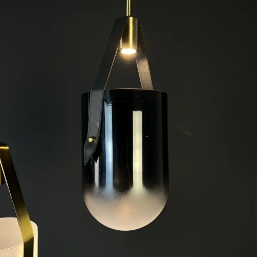 Светильник подвесной Allied Maker Gray 123600-22 ImperiumLoft серый на 1 лампу, основание латунь в стиле современный арт-деко 
