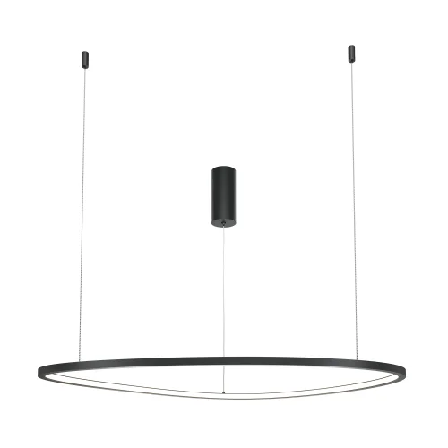 Светильник подвесной LED Glint MOD072PL-L36B3K Maytoni чёрный 1 лампа, основание чёрное в стиле минимализм хай-тек кольца