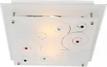Светильник потолочный REGIUS 48140-2 Globo белый 2 лампы, основание матовое никель в стиле модерн линейный