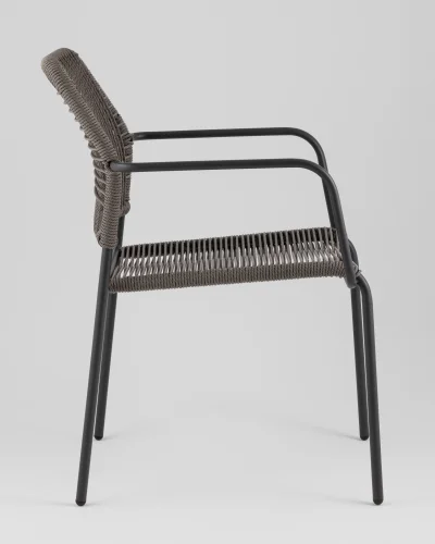 Стул Solaia, темно-серый УТ000039919 Stool Group, тёмно-серый/ротанг, ножки/металл/серый, размеры - *800**** фото 6