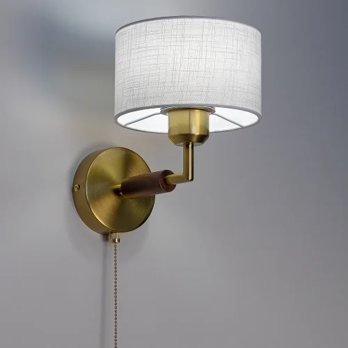 Бра с выключателем Sherman CL436312 Citilux белый на 1 лампу, основание бронзовое в стиле классический современный кантри фото 6