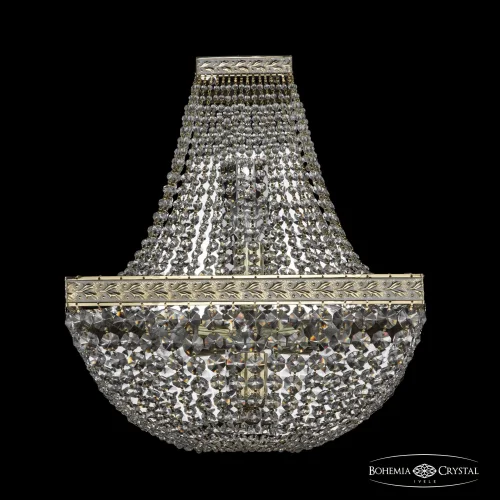 Бра 19112B/H1/35IV GW Bohemia Ivele Crystal прозрачный на 4 лампы, основание золотое в стиле классический sp