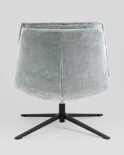 Кресло лаунж Lazy, серый УТ000038981 Stool Group, серый/букле, ножки//чёрный, размеры - ****750*860мм фото 5