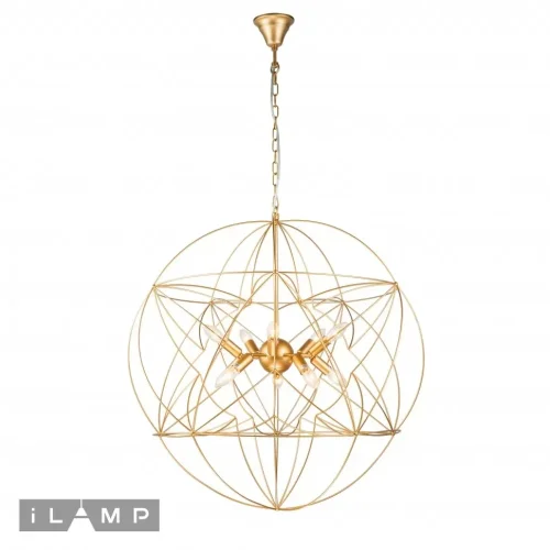 Люстра подвесная Element 8777-800 GL iLamp золотая на 10 ламп, основание золотое в стиле современный  фото 2