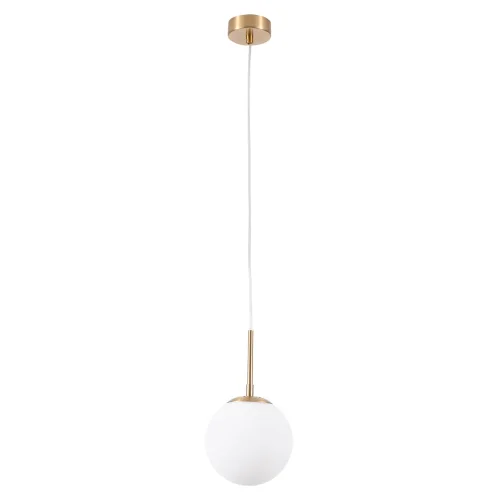Светильник подвесной Volare A1565SP-1PB Arte Lamp белый на 1 лампу, основание медь в стиле современный 