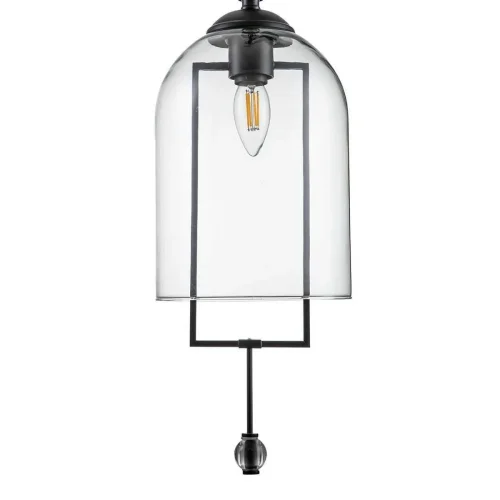Бра Alta V000391 Indigo прозрачный на 1 лампа, основание чёрное в стиле современный  фото 4