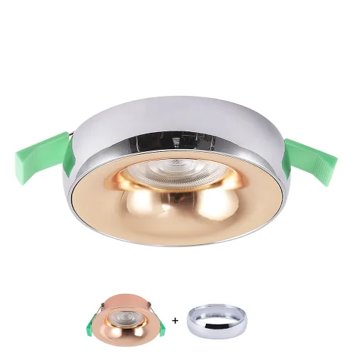 Декоративное кольцо CLT RING 004C CH Crystal Lux серебряный на 1 , основание серебряное в стиле современный фото 3
