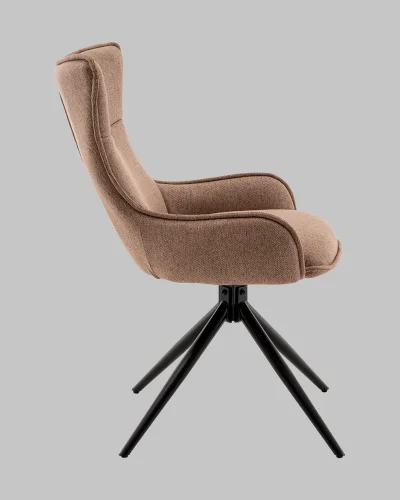 Стул обеденный Irigo,  серо-бежевый УТ000040792 Stool Group, бежевый/рогожка, ножки/металл/чёрный, размеры - *890**** фото 4