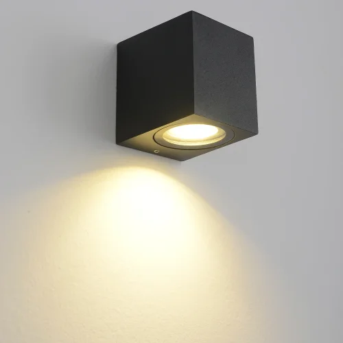Бра CLT 528W1 BL Crystal Lux чёрный на 1 лампу, основание чёрное в стиле современный 