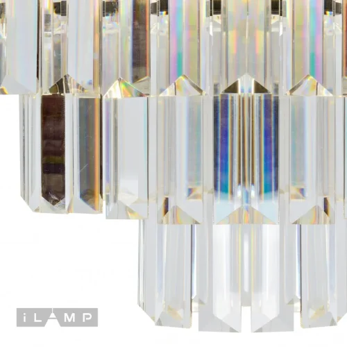 Люстра подвесная Triumph 6101-500 BK iLamp прозрачная на 6 ламп, основание чёрное в стиле американский современный  фото 3