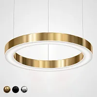 Светильник подвесной LED Horizontal 177928-22 ImperiumLoft золотой 1 лампа, основание золотое в стиле современный кольца