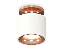 Светильник накладной Techno spot XS7510141 Ambrella light белый на 1 лампу, основание золотое в стиле хай-тек современный круглый
