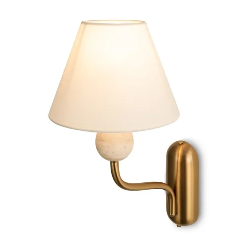 Бра Aurelia FR2058WL-01BS Freya белый на 1 лампу, основание латунь в стиле классический кантри американский фото 4