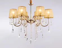 Люстра подвесная TR4589 Ambrella light золотая на 6 ламп, основание золотое в стиле классический 