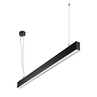 Светильник подвесной LED Iter 358878 Novotech чёрный 1 лампа, основание чёрное в стиле современный минимализм линейный