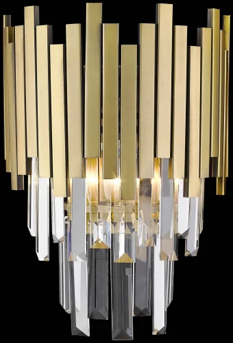 Бра Calogera WE137.02.501 Wertmark прозрачный бронзовый на 2 лампы, основание бронзовое в стиле современный 