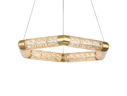 Светильник подвесной LED 8486/640 gold Newport прозрачный 1 лампа, основание золотое в стиле американский современный классический квадраты фото 2