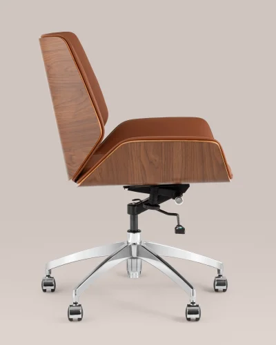 Кресло офисное TopChairs Crown SN, коричневый УТ000038535 Stool Group, /, ножки//хром, размеры - ****600*655 фото 3