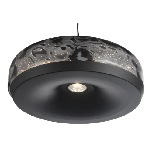 Светильник подвесной LED Ripple SL6014.403.01 ST-Luce чёрный 1 лампа, основание чёрное в стиле хай-тек современный  фото 3