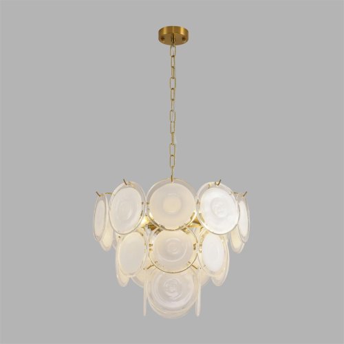 Люстра подвесная Chipsy 8320/5 Lumion белая на 5 ламп, основание латунь в стиле современный классический фото 4 Люстра подвесная Chipsy 8320/5 Lumion белая на 5 ламп, основание латунь в стиле современный классический фото 4
