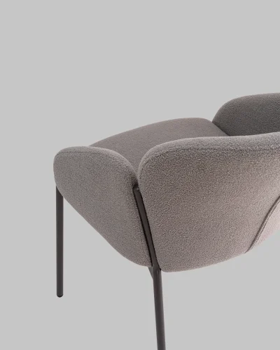 Стул обеденный Melia, серый УТ000039551 Stool Group, серый/букле, ножки/металл/чёрный, размеры - *770**** фото 8