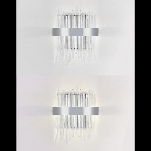 Бра LED LAMPS 81119/1W Natali Kovaltseva прозрачный на 1 лампа, основание хром в стиле современный  фото 2