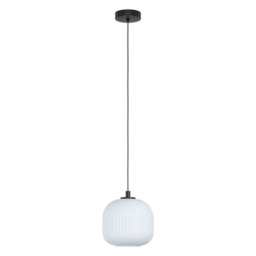 Светильник подвесной Mantunalle 99366 Eglo белый 1 лампа, основание чёрное в стиле современный 