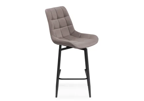 Полубарный стул Алст К крутящийся латте / черный 502283 Woodville, бежевый/велюр, ножки/металл/чёрный, размеры - ****500*580 фото 4