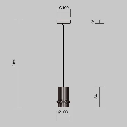 Светильник подвесной LED Pilastro MOD430PL-L5W3K Maytoni белый на 1 лампу, основание чёрное в стиле современный фото 5