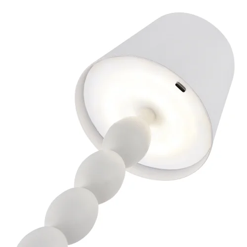 Настольная лампа LED Ease SL1011.504.01 ST-Luce белая 1 лампа, основание белое металл в стиле минимализм современный беспроводная зарядка фото 5