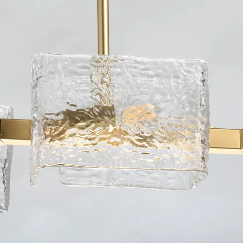 Светильник подвесной Айс 542011004 MW-Light прозрачный 4 лампы, основание золотое в стиле современный хай-тек  фото 3