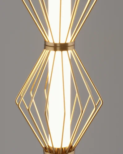 Светильник подвесной LED Eloise V11355-PL Moderli белый золотой на 1 лампу, основание золотое в стиле современный фото 4