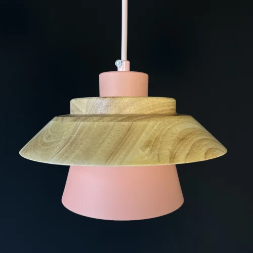 Светильник подвесной ECO Розовый 178164-26 ImperiumLoft розовый 1 лампа, основание коричневое в стиле современный  фото 2