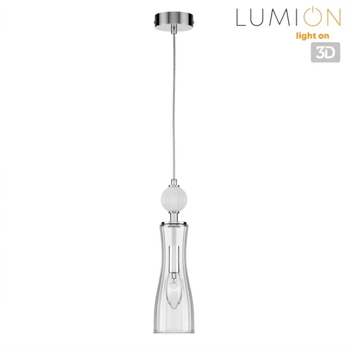 Светильник подвесной Emily 8268/1A Lumion прозрачный на 1 лампу, основание хром в стиле классический фото 3